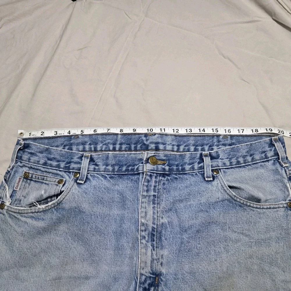 Carhartt B18STW Mens Jeans 42x30 (Fits 40x29) Straight Leg Workwear Denim Pants